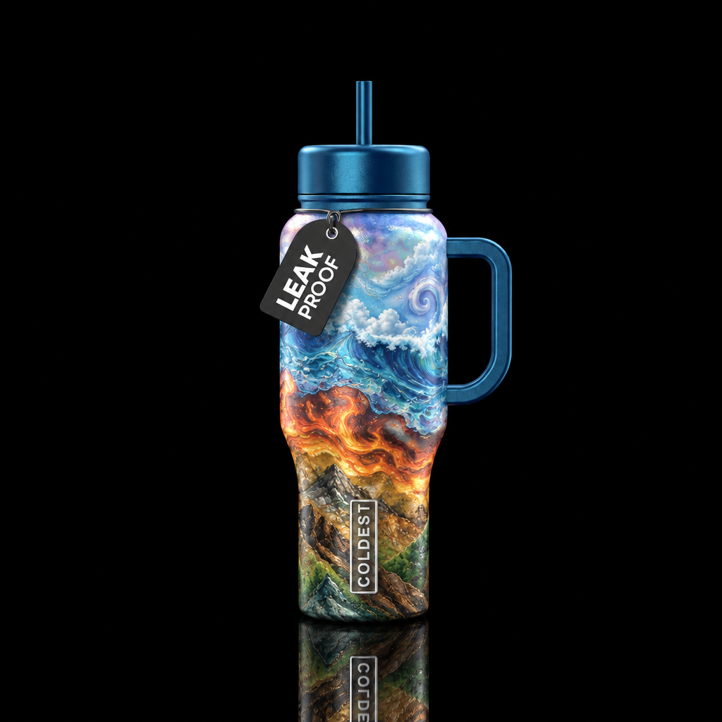 The Primal Four water bottle design