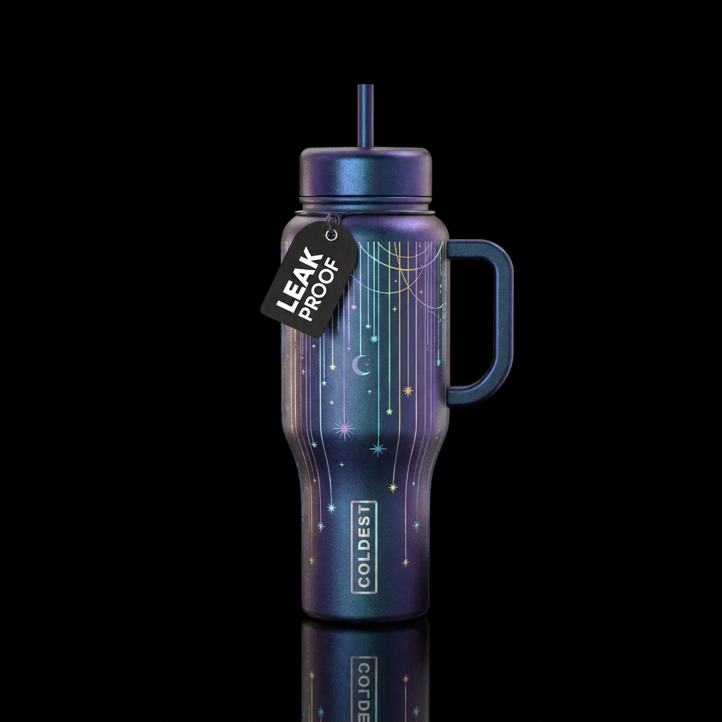 Moonbeams water bottle design