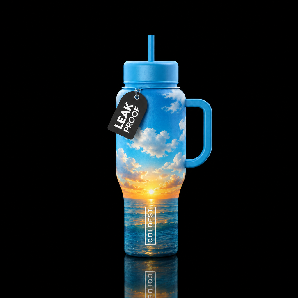 Summer skies water bottle design