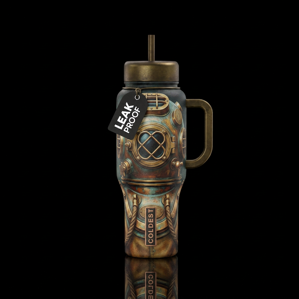 mark v diving helment water bottle design