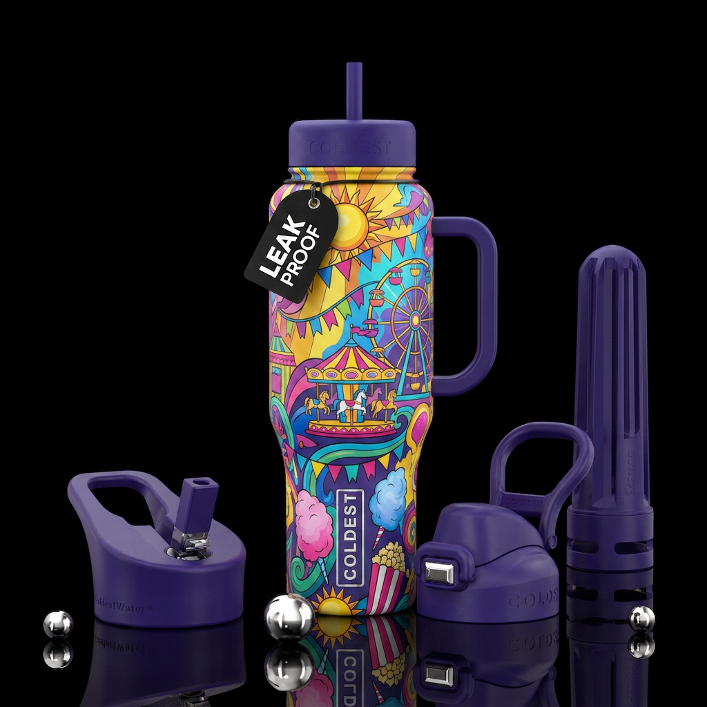 Fun in sun carnival water bottle design