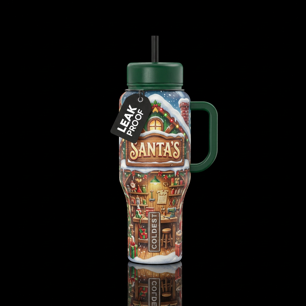 Santa's c water bottle design