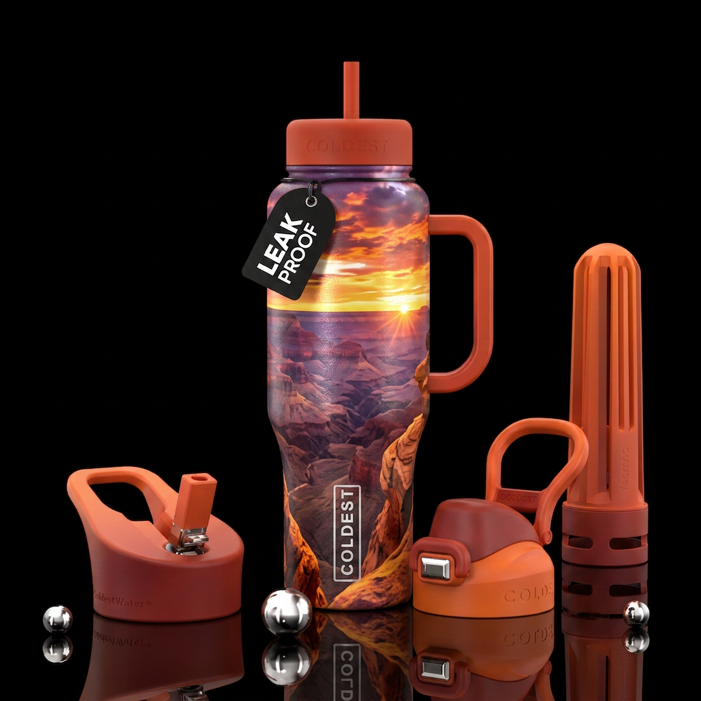 Grand Canyon sunset water bottle design