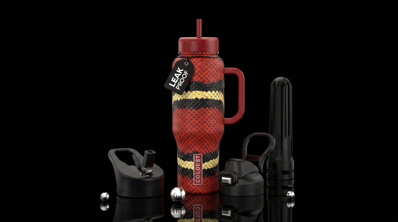 Hissss and Tell water bottle design