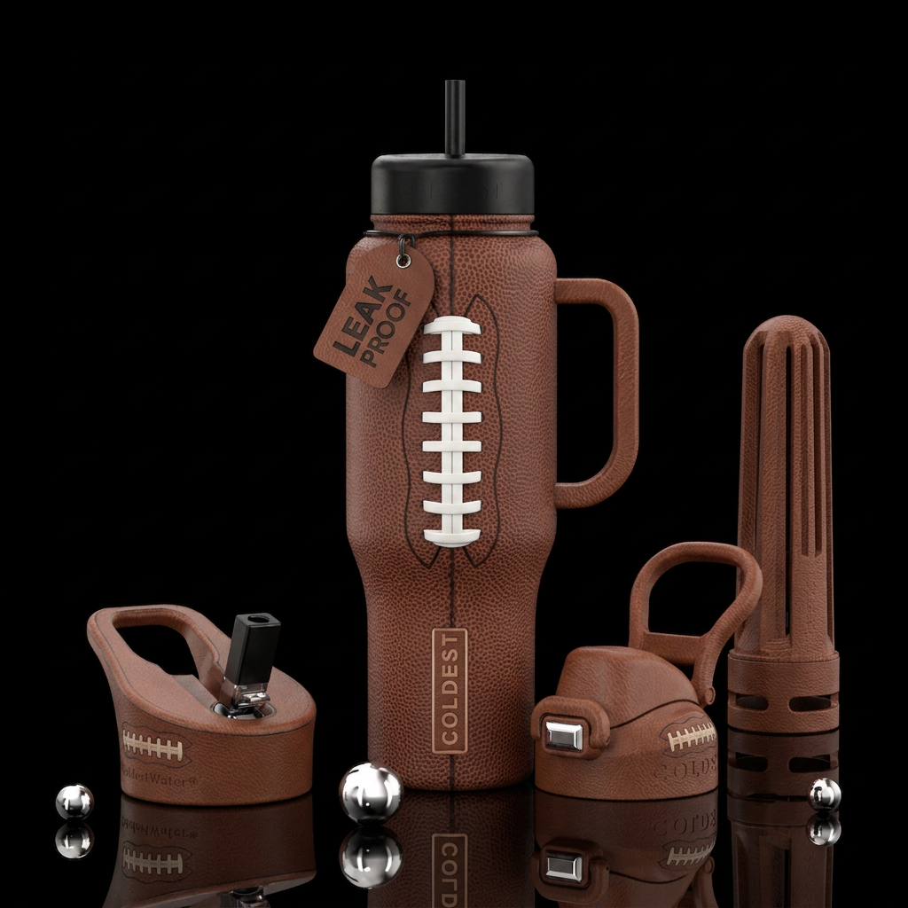Football water bottle design