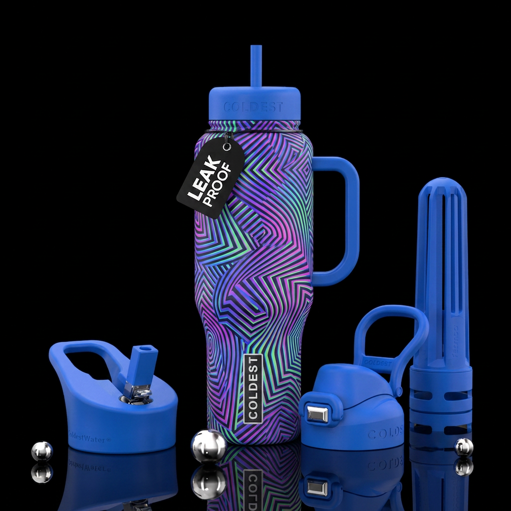 Optical illusion water bottle design