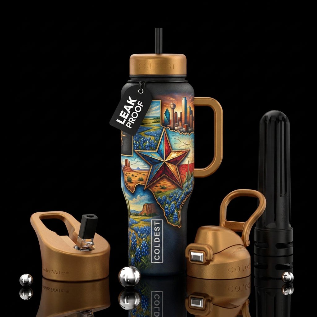 Lone star state water bottle design