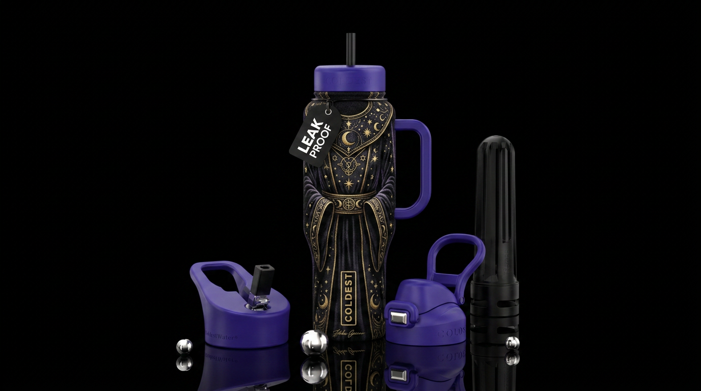 Witch Please! water bottle design