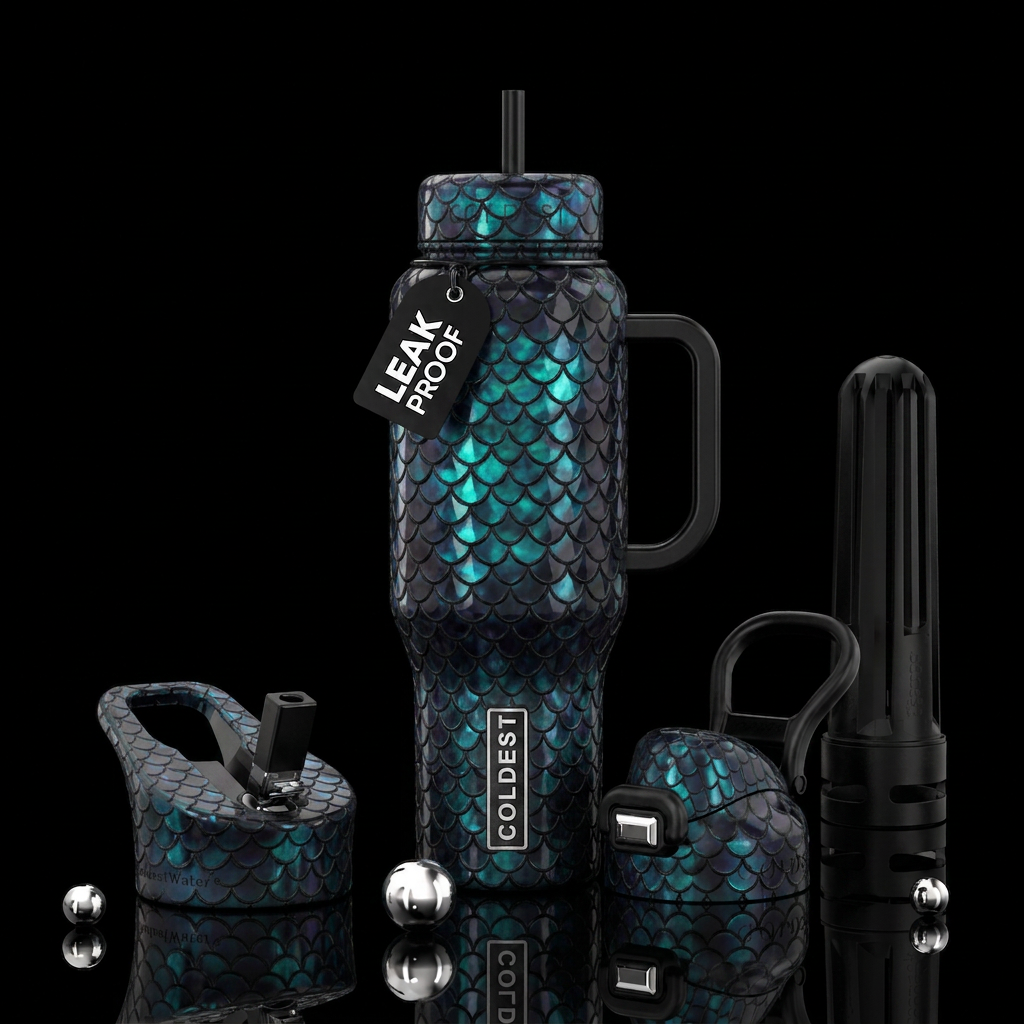 Feels Fintastics water bottle design