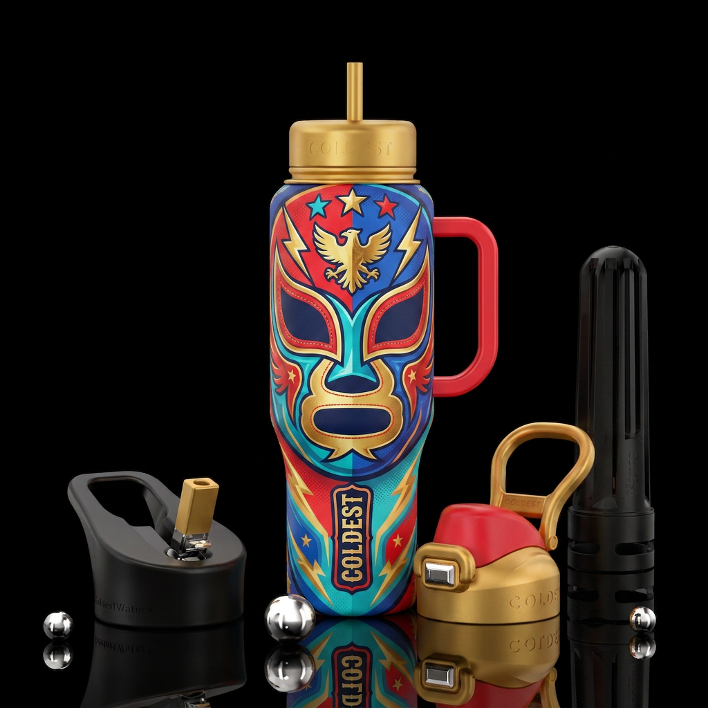 Lunchador water bottle design