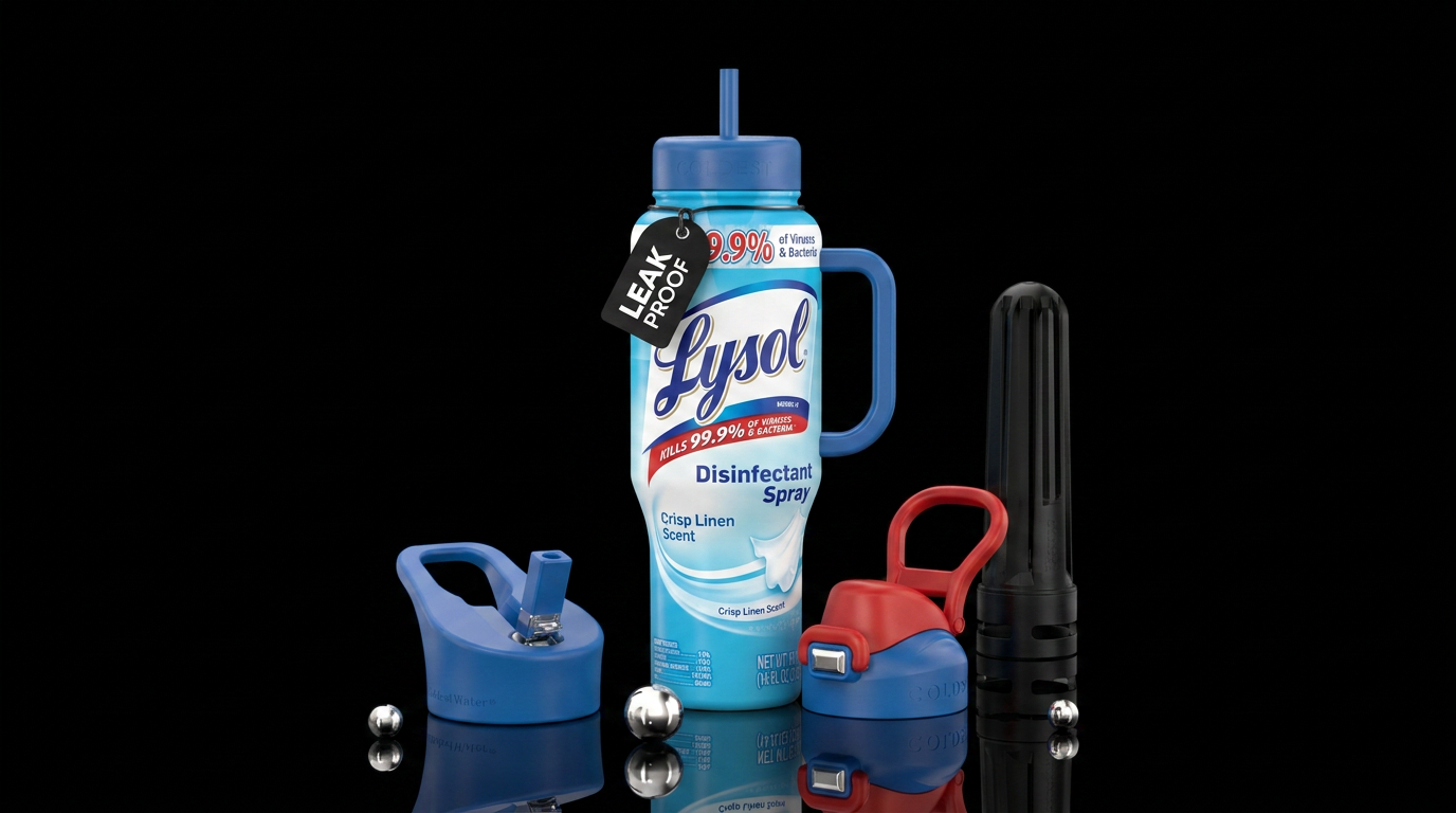 Lysol can water bottle design