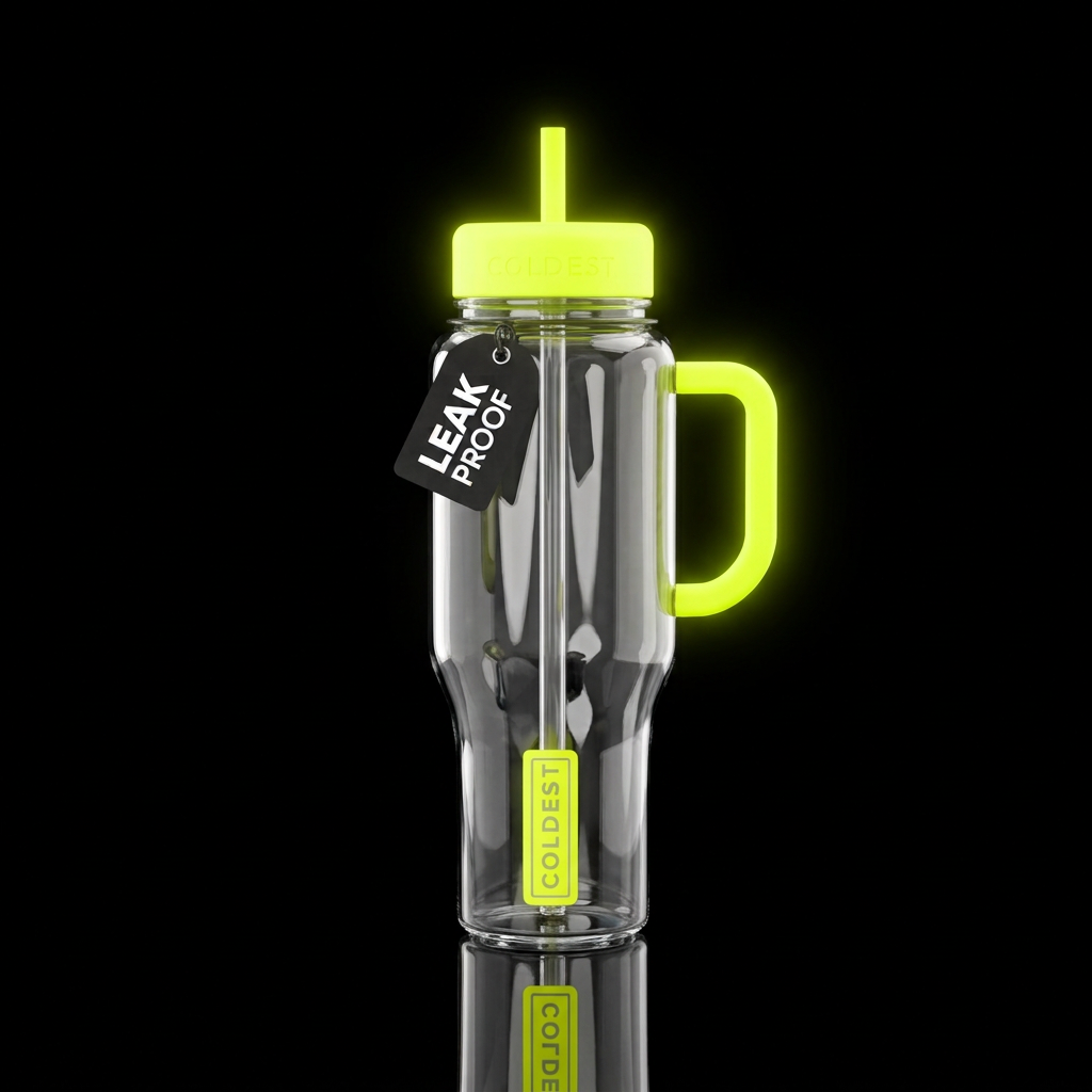 Clear bottle water bottle design