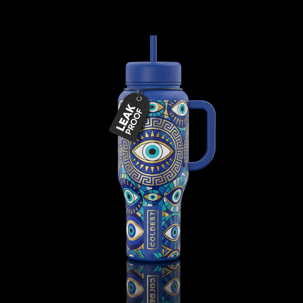 Greek Eye water bottle design