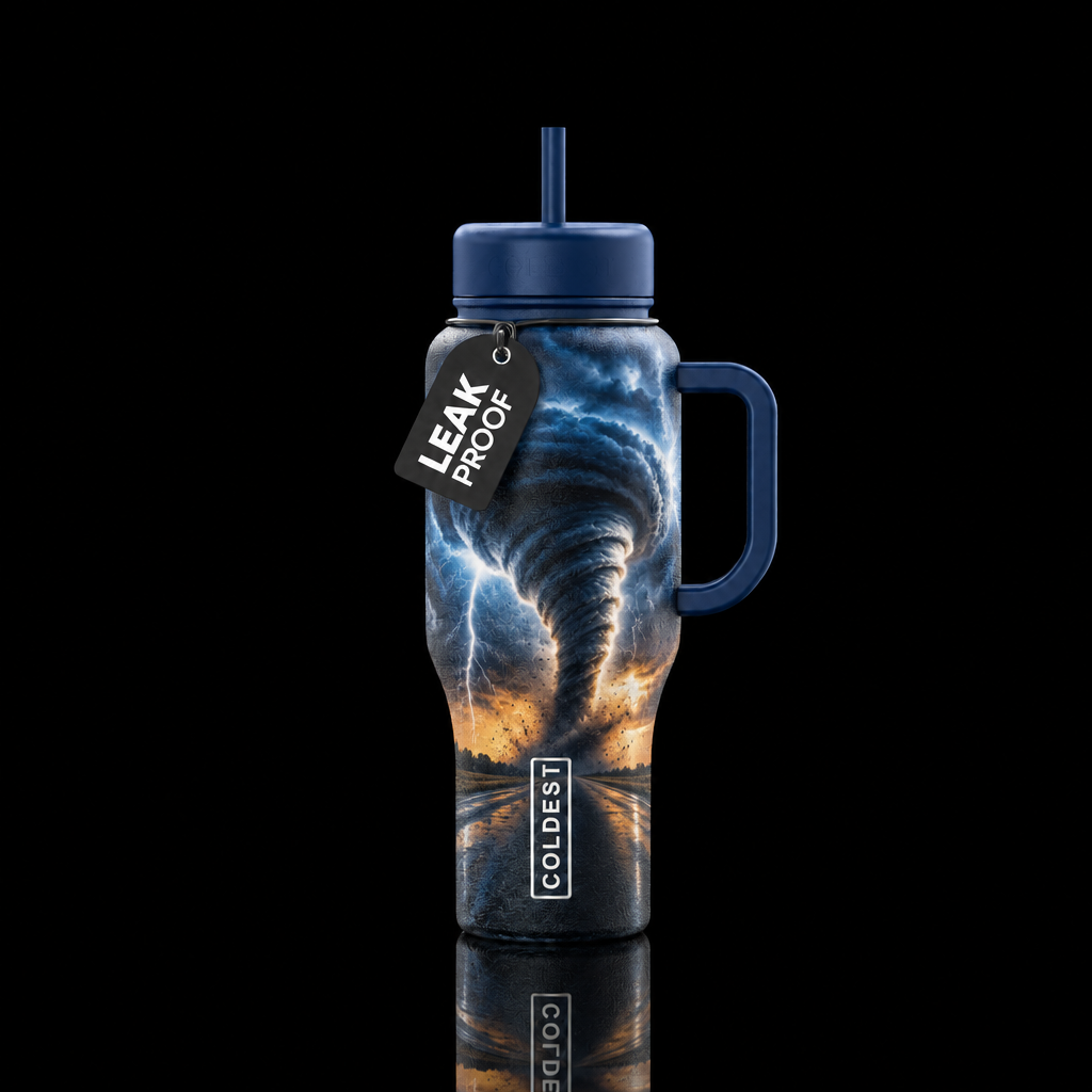 Tornado Watch water bottle design