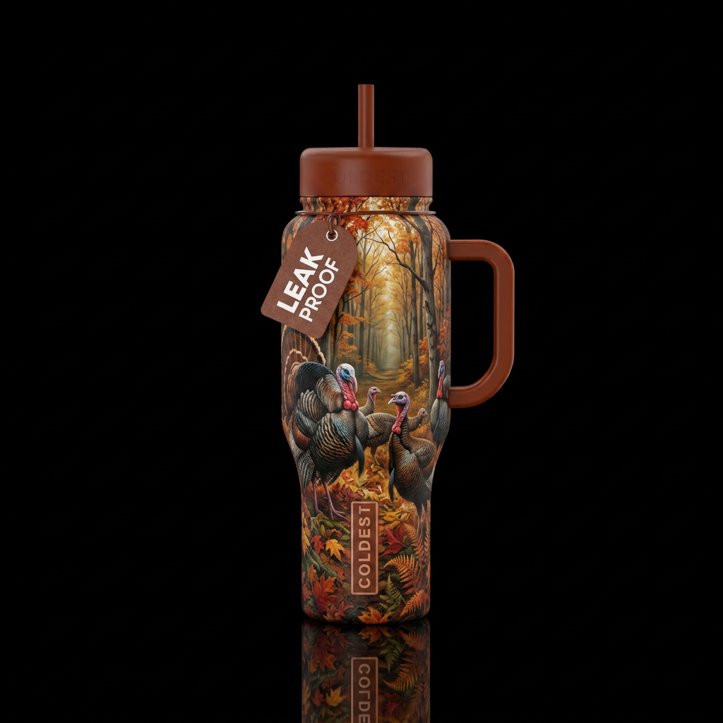 turkey fall water bottle design
