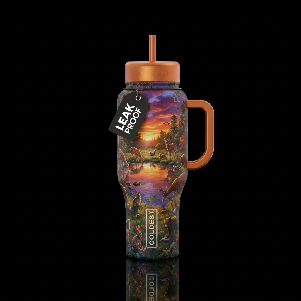 Natures Sunset Drink water bottle design
