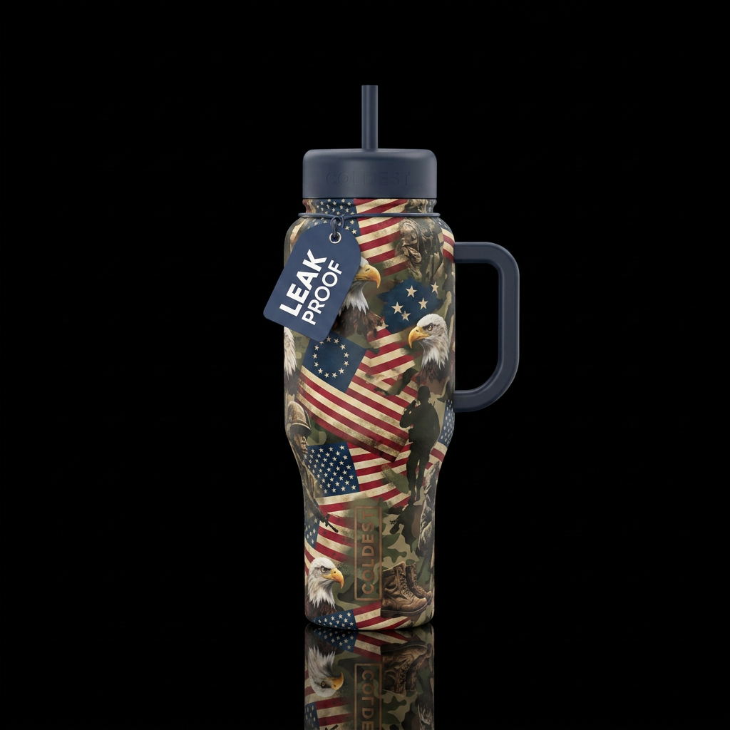 America The Great water bottle design
