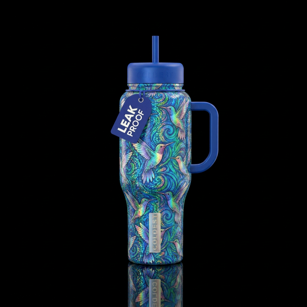 Hummingbird Flight water bottle design