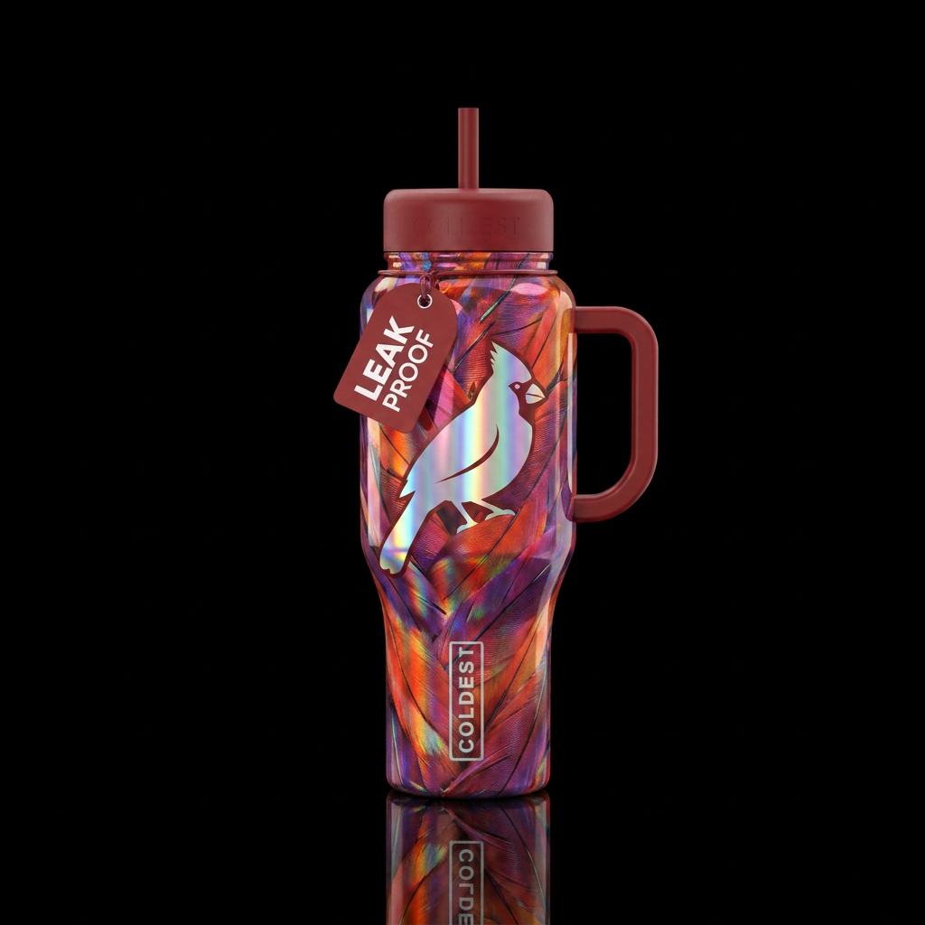 Cardinal Silhouette water bottle design