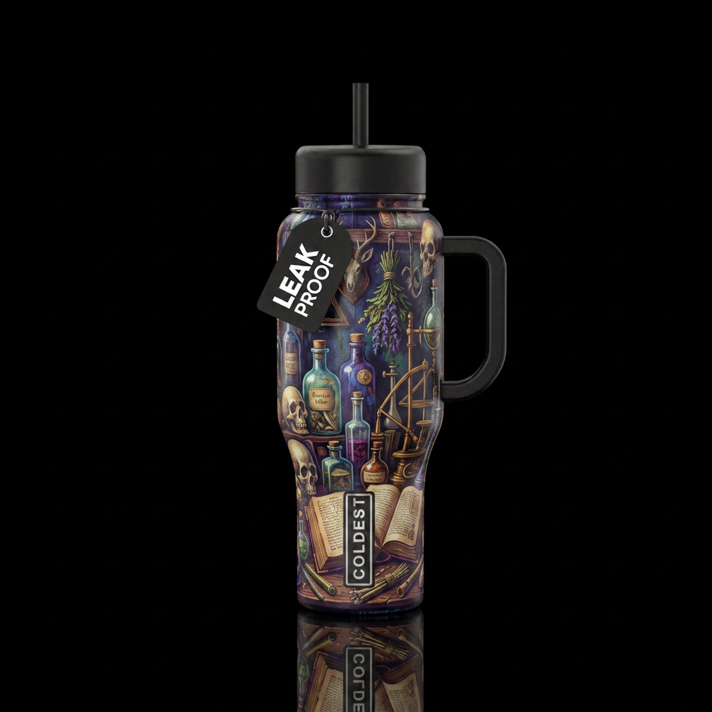 apothecary shop water bottle design