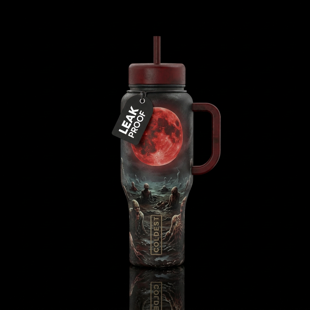 Arisen blood moon corpses water bottle design