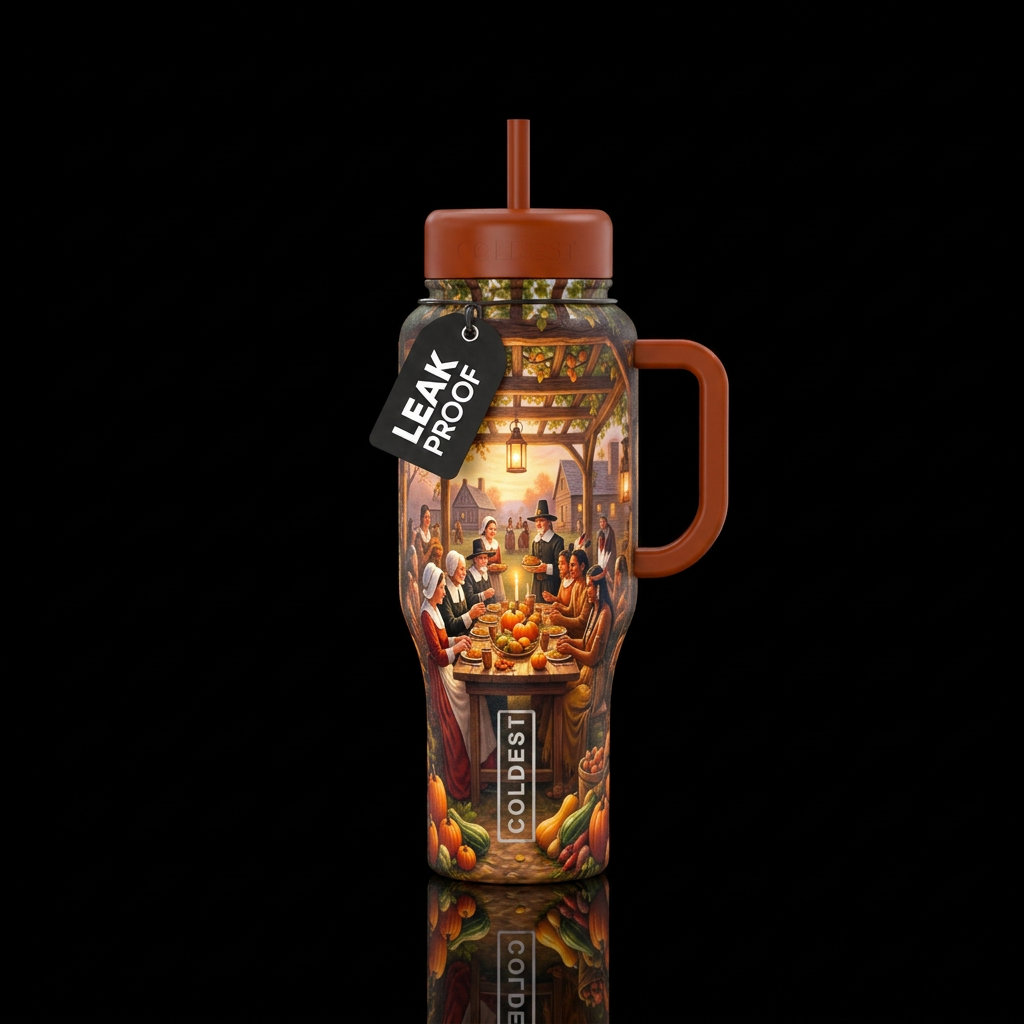 Thanksgiving past water bottle design