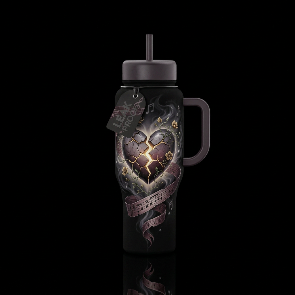 Haunted Melody water bottle design