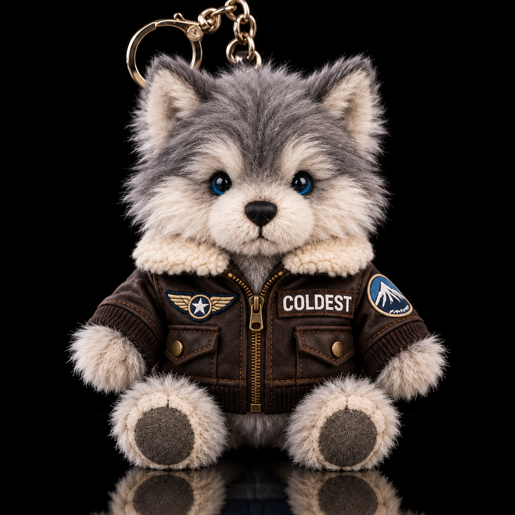 Lobo the adventuring wolf water bottle design