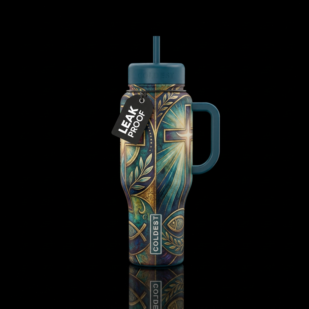 Design a beautiful bottle of faith in jesus water bottle design