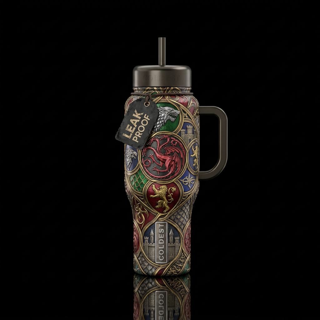 Create a realistic looking tumbler inspired from t... water bottle design
