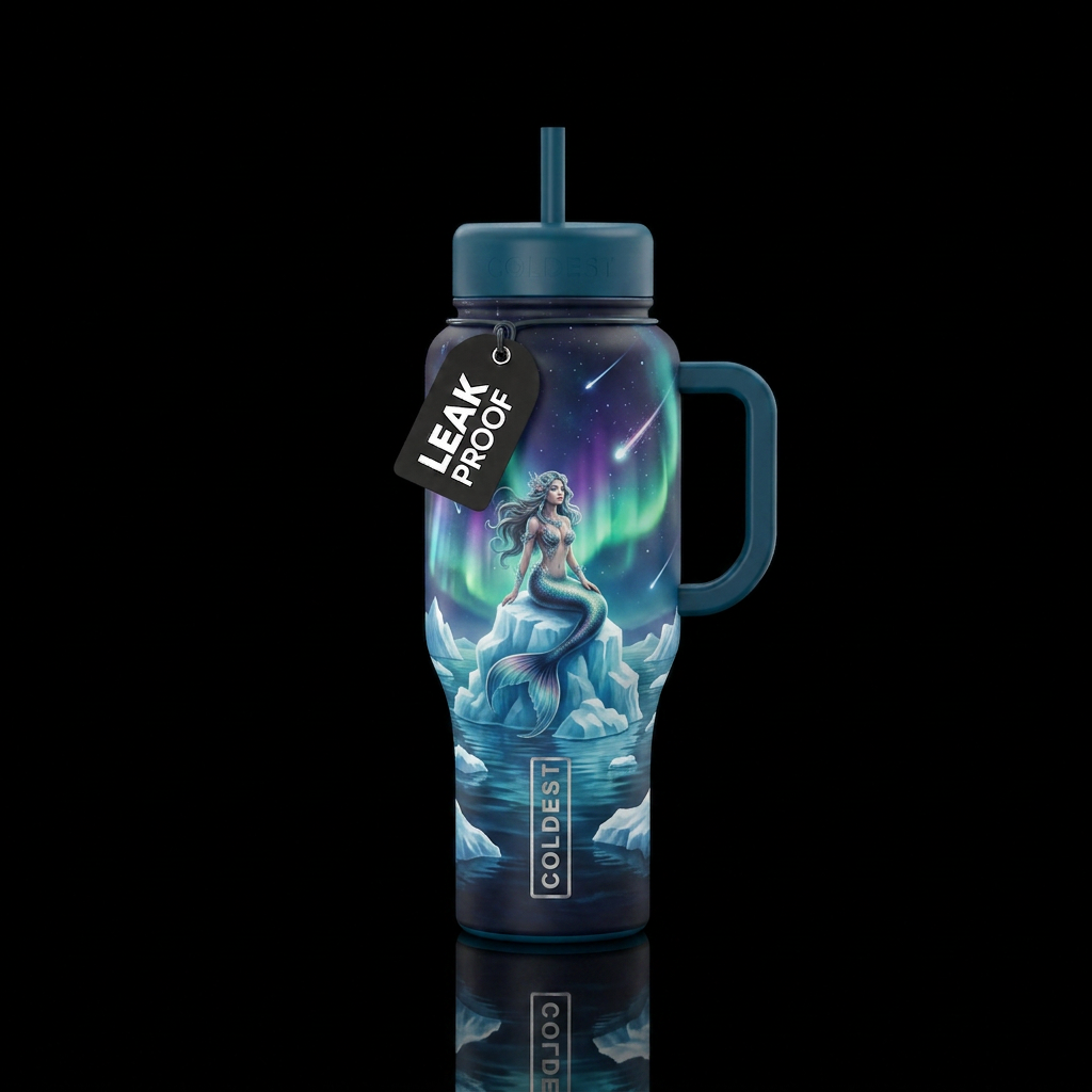Arctic Siren water bottle design