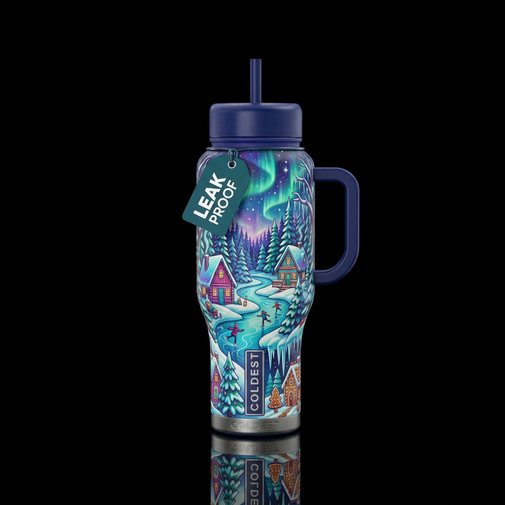 Winter Wonderland water bottle design