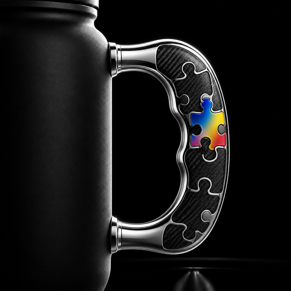Autism water bottle design