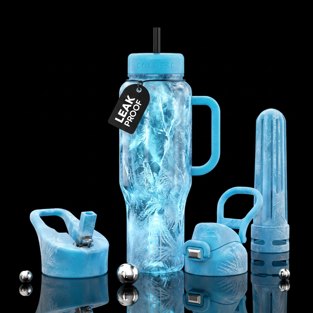 Ice cold water water bottle design
