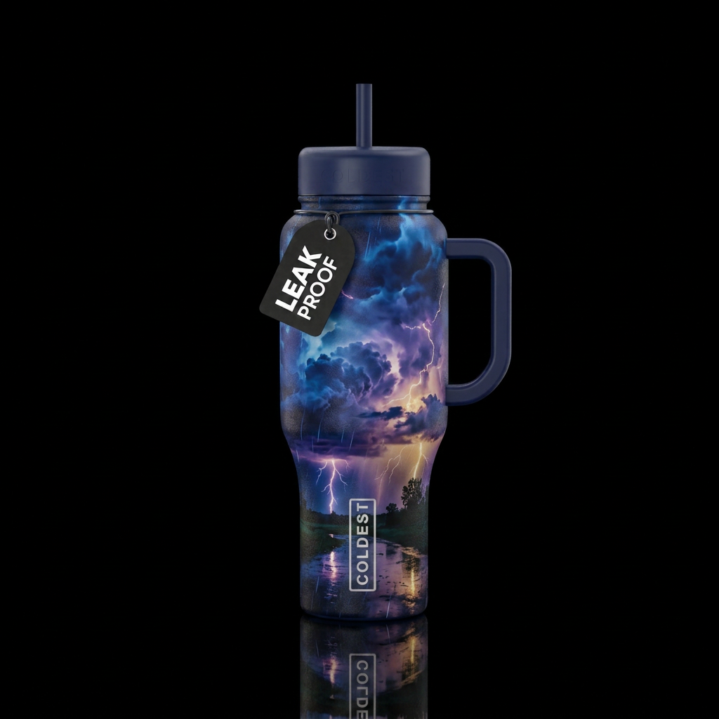 Summer storm nights water bottle design