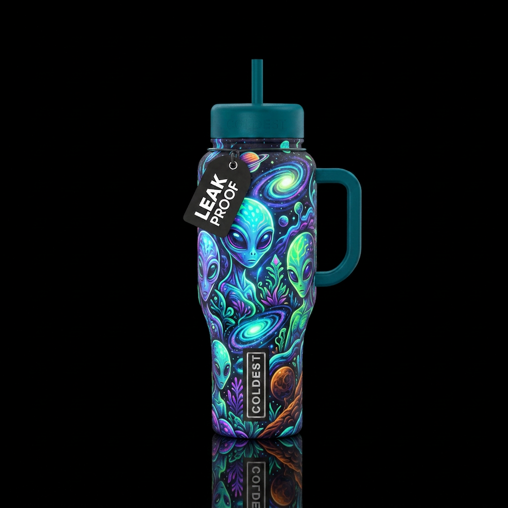 Glowie alien water bottle design