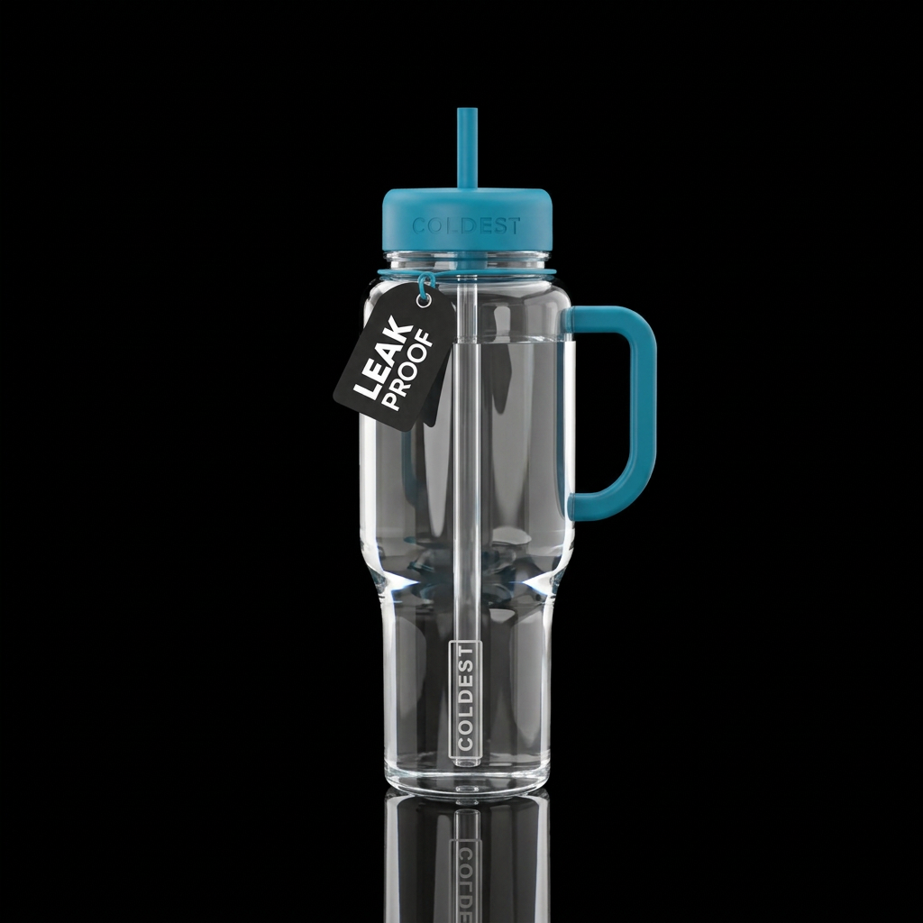 Clear bottle water bottle design