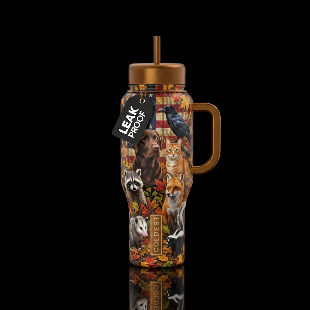 autumn memories water bottle design
