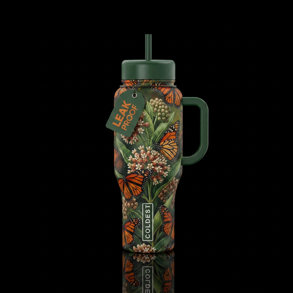 Butterfly Garden water bottle design