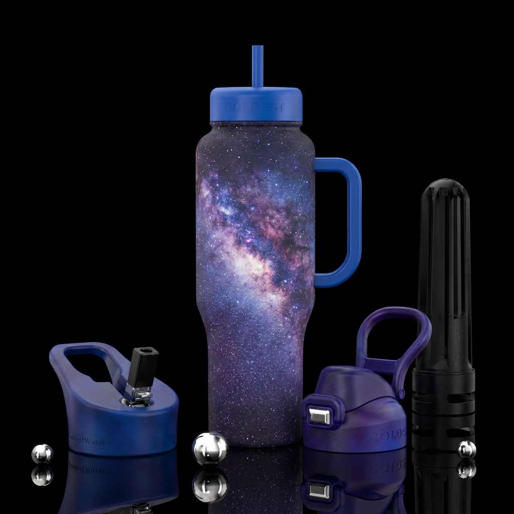 Milky way water bottle design