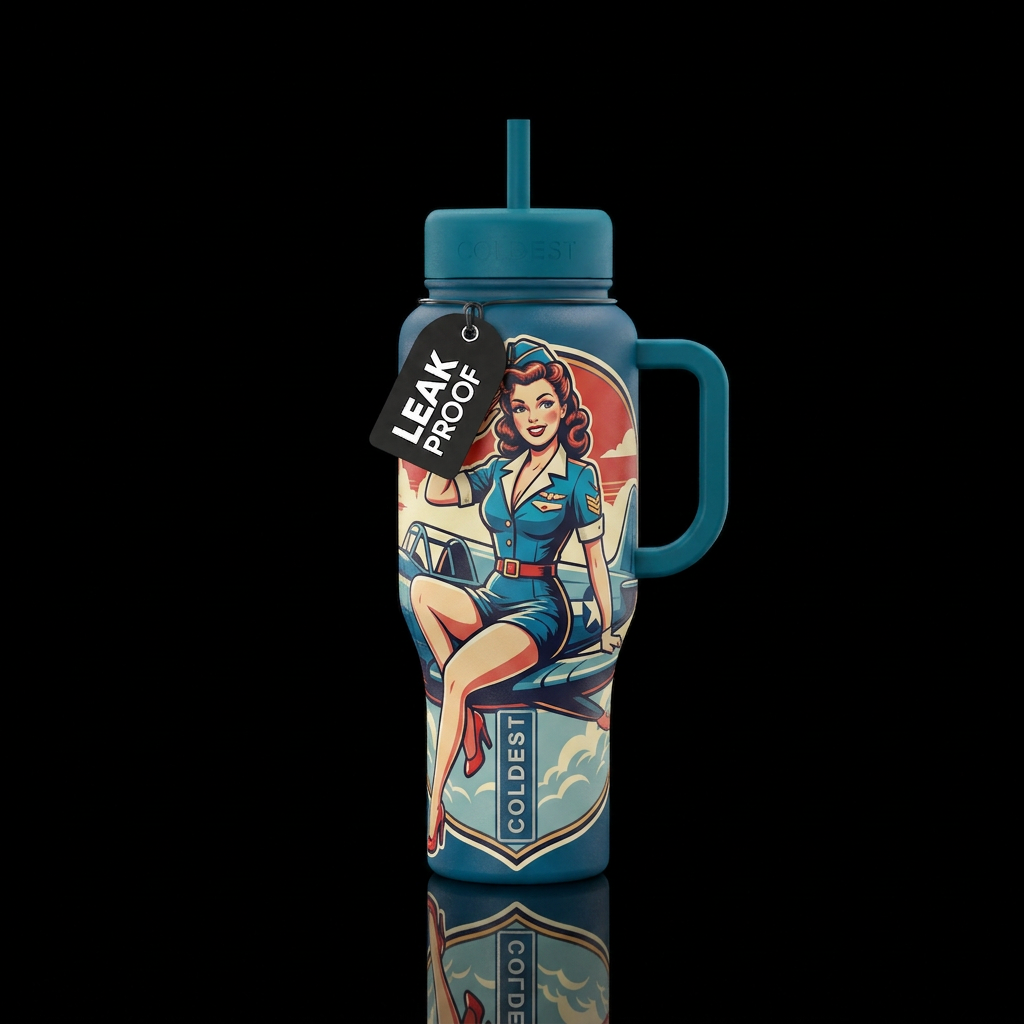 The Retro water bottle design