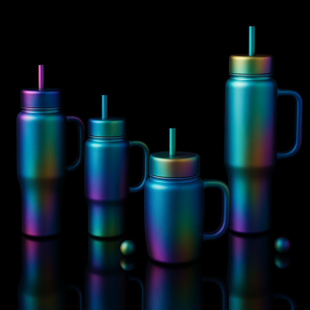 Neon Fade water bottle design