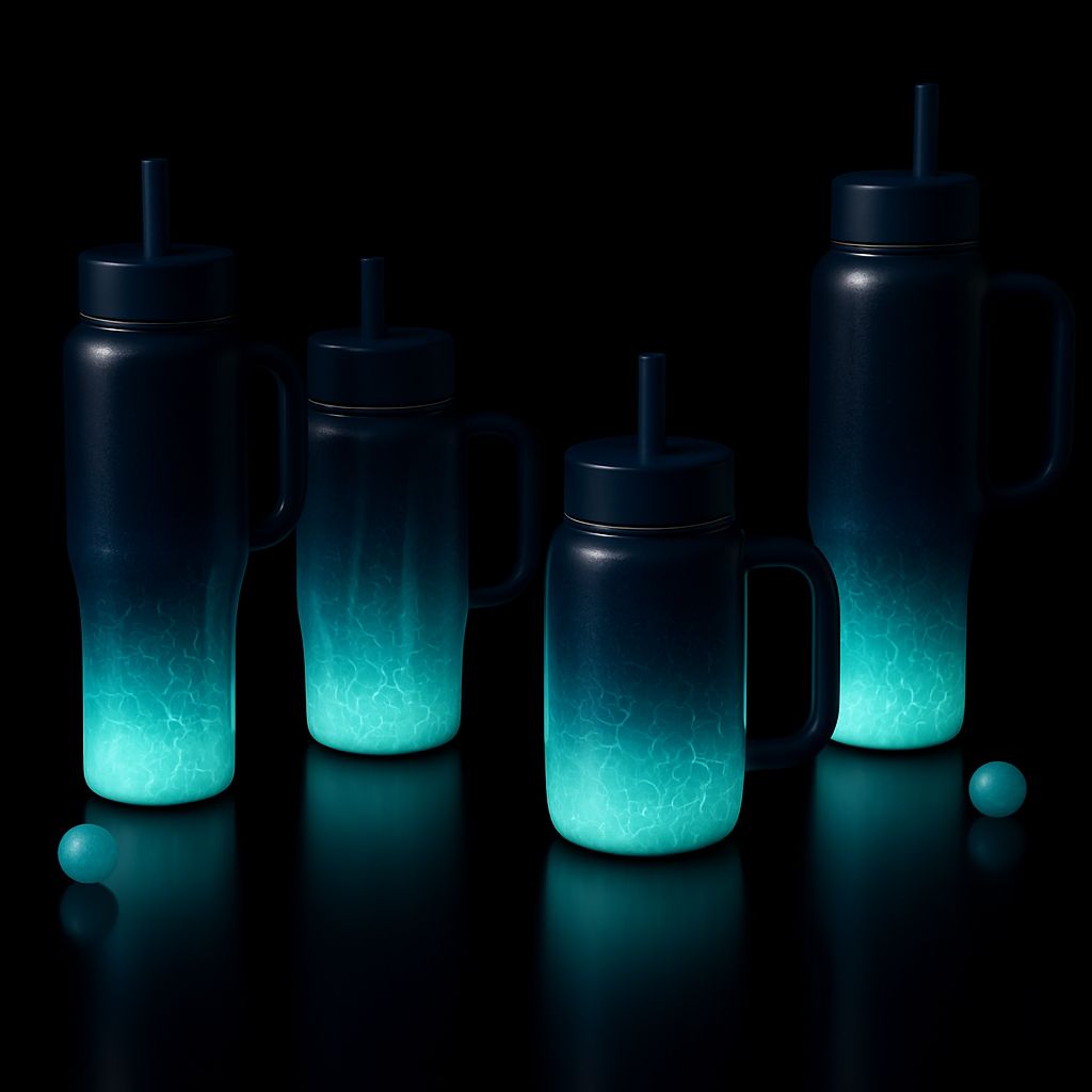 Arctic Fade and glossy 2 water bottle design