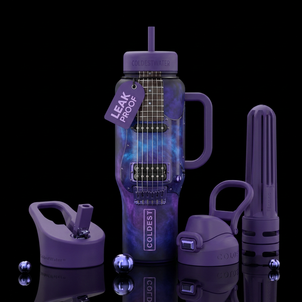 Violet Voltage water bottle design