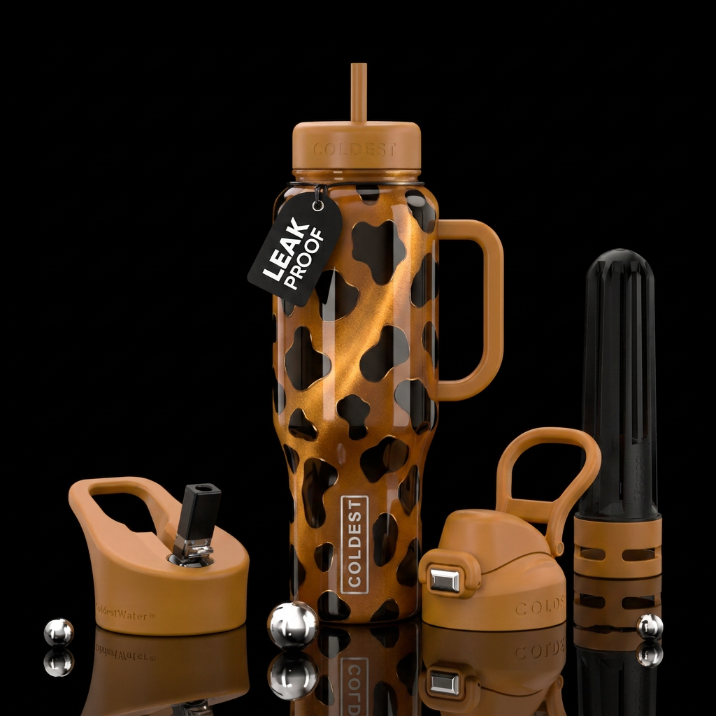 Magnetic Mocha water bottle design