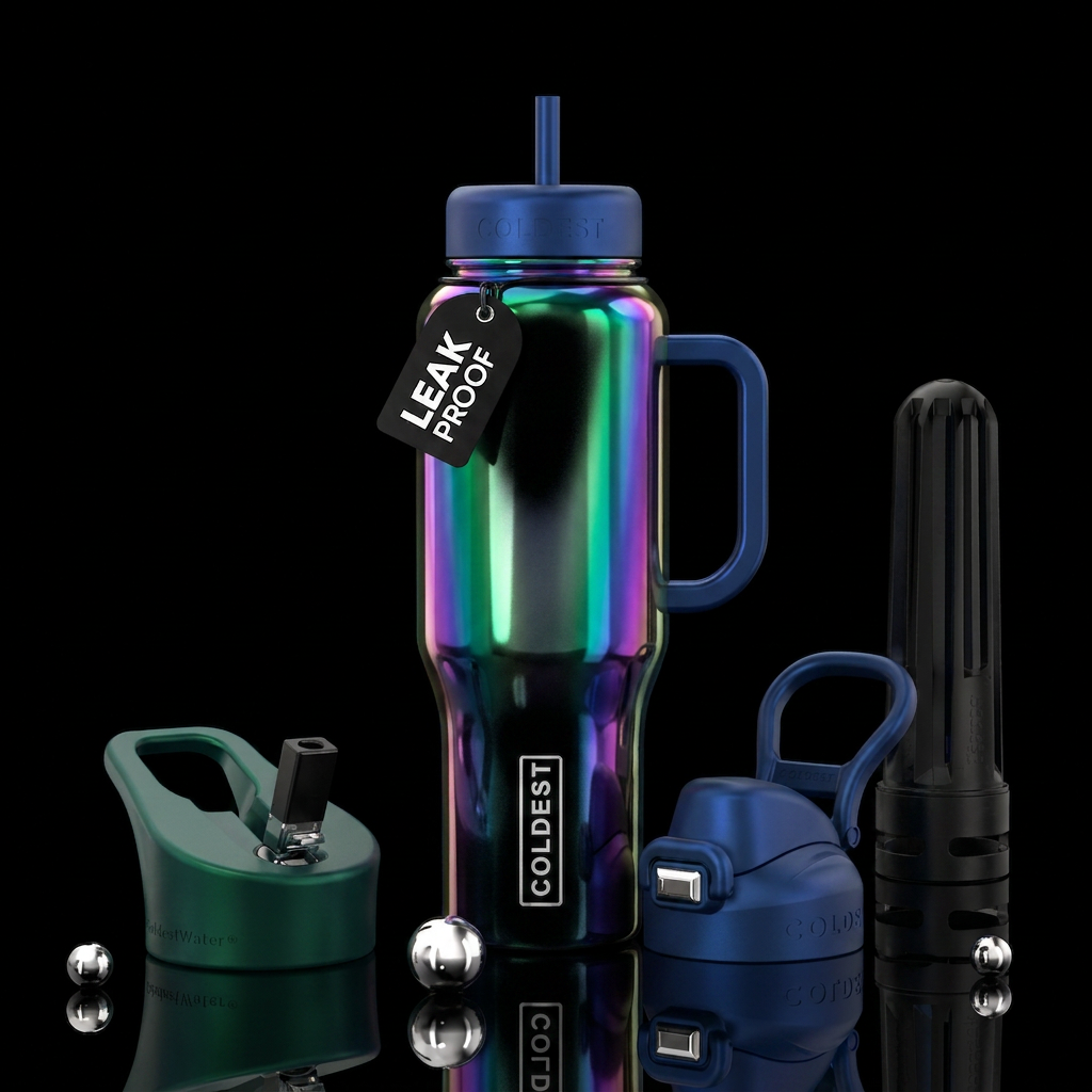Magnetic Iridescence 2 water bottle design