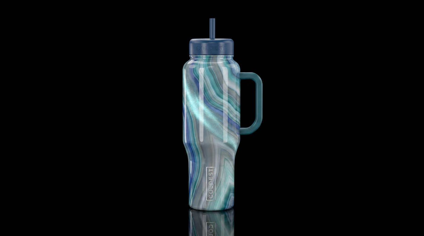 Magnetic Agate water bottle design