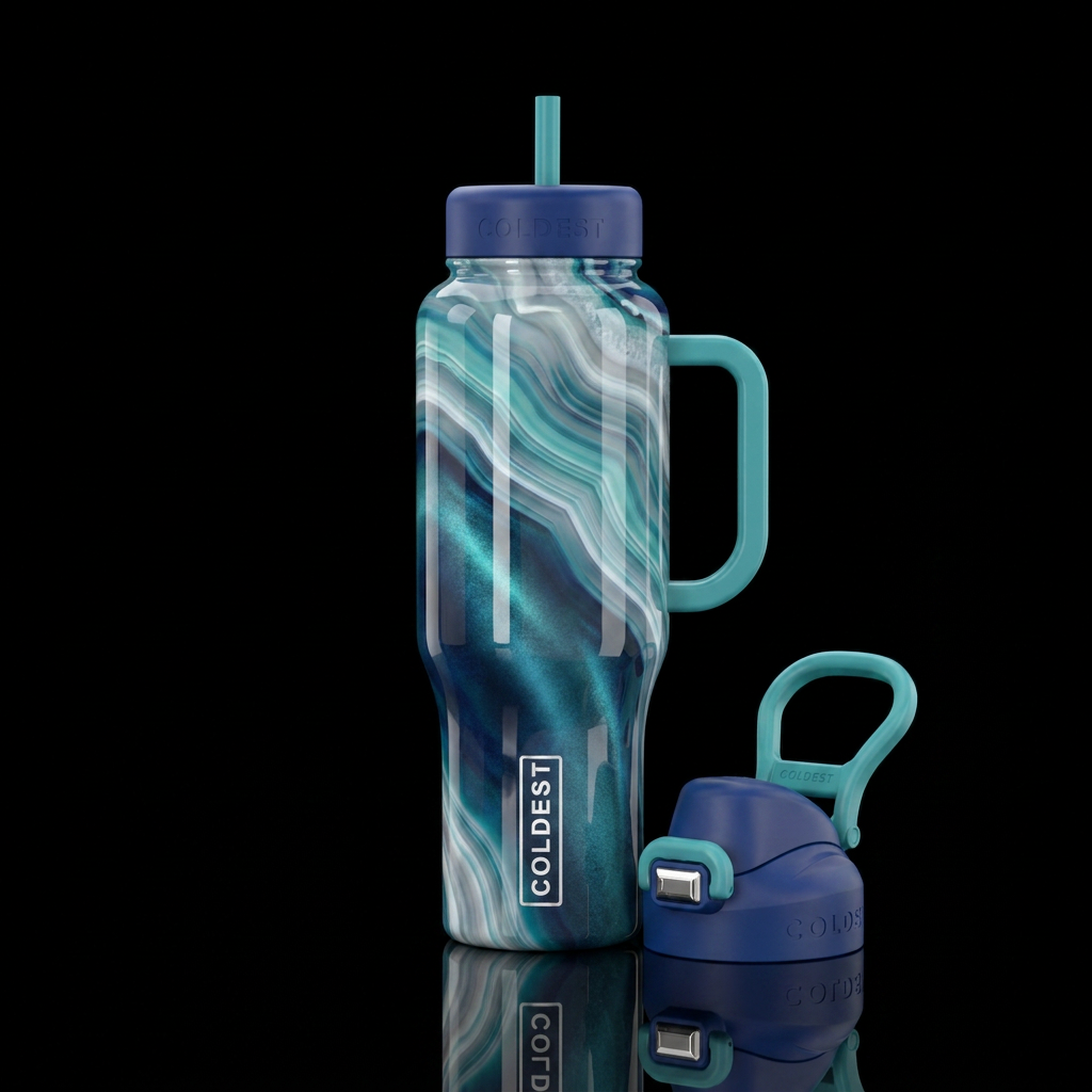 Magnetic Agate 2 water bottle design