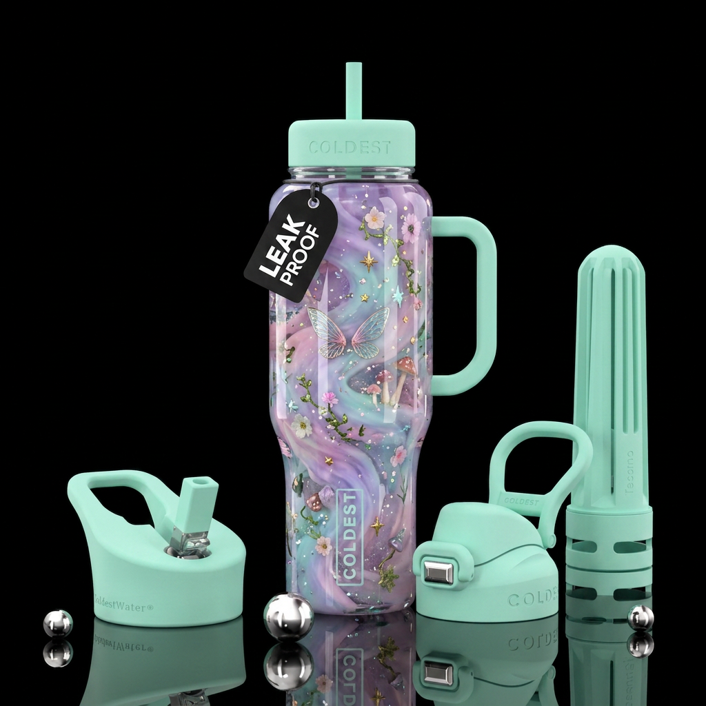 Fairy Floof water bottle design