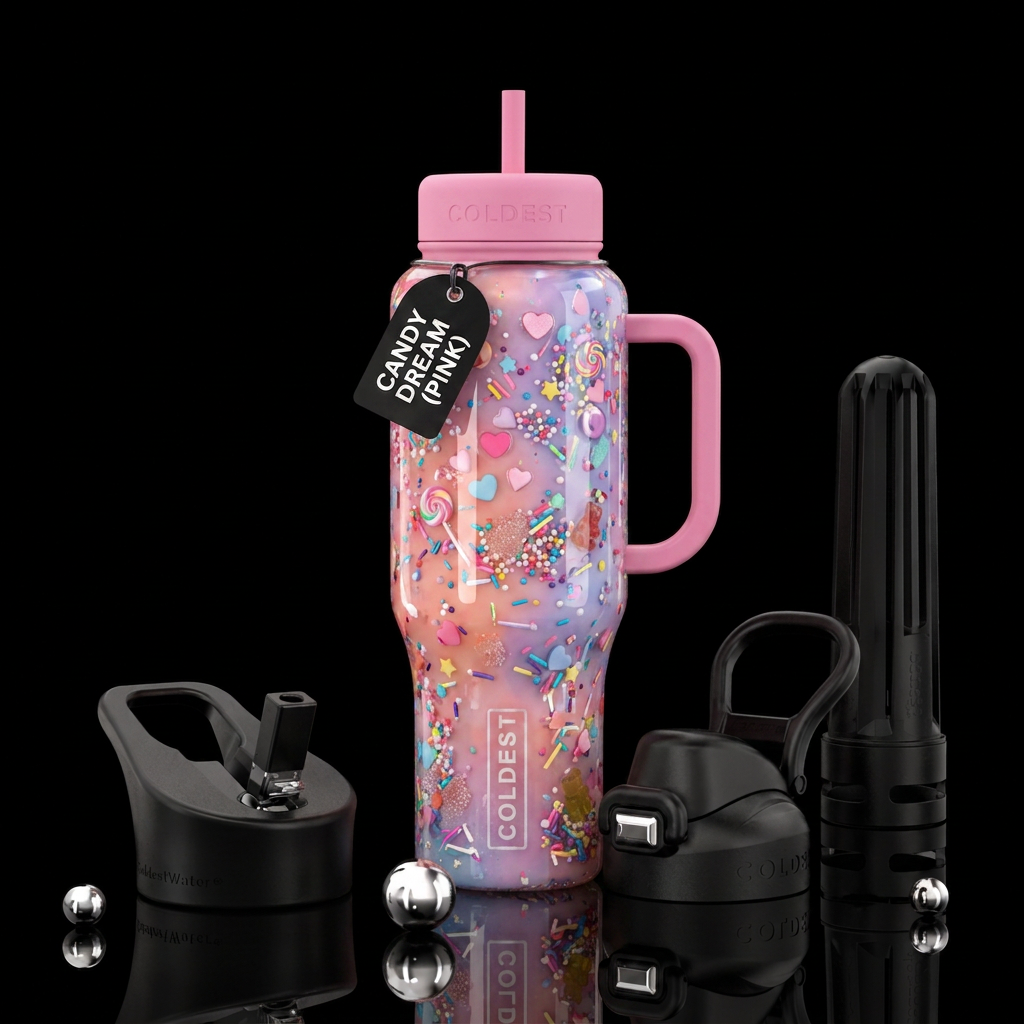 Candy Cloud water bottle design